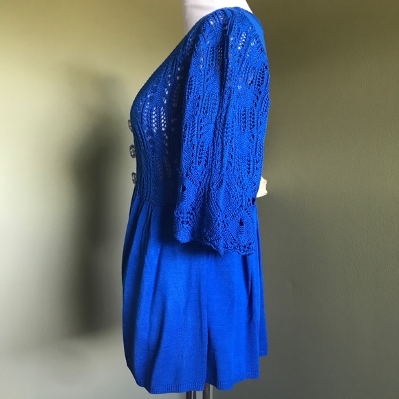 XOXO women’s royal blue knit cardigan sweater M - Picture 7 of 7